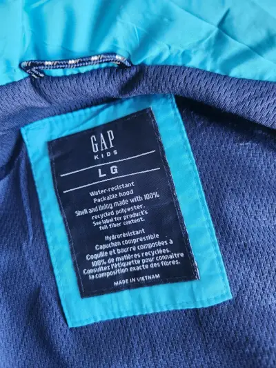 Chaqueta cortaviento azul talla L/G niños - miniatura 3