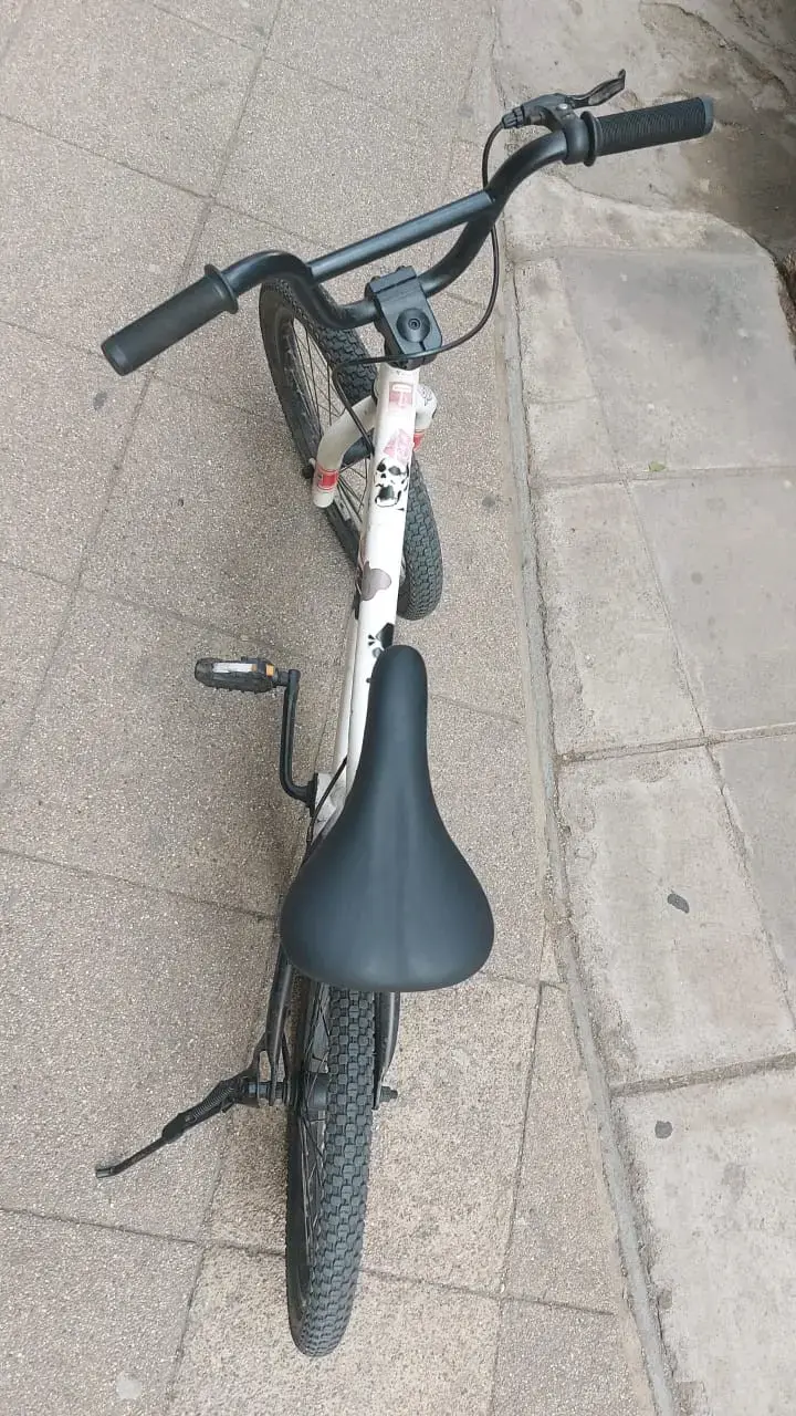 Bicicleta BMX blanca y negra - 1