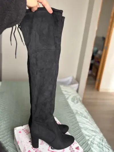 Botas bucaneras  negras de tacón alto - miniatura 1