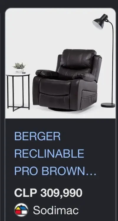Sillón reclinable negro - miniatura 6