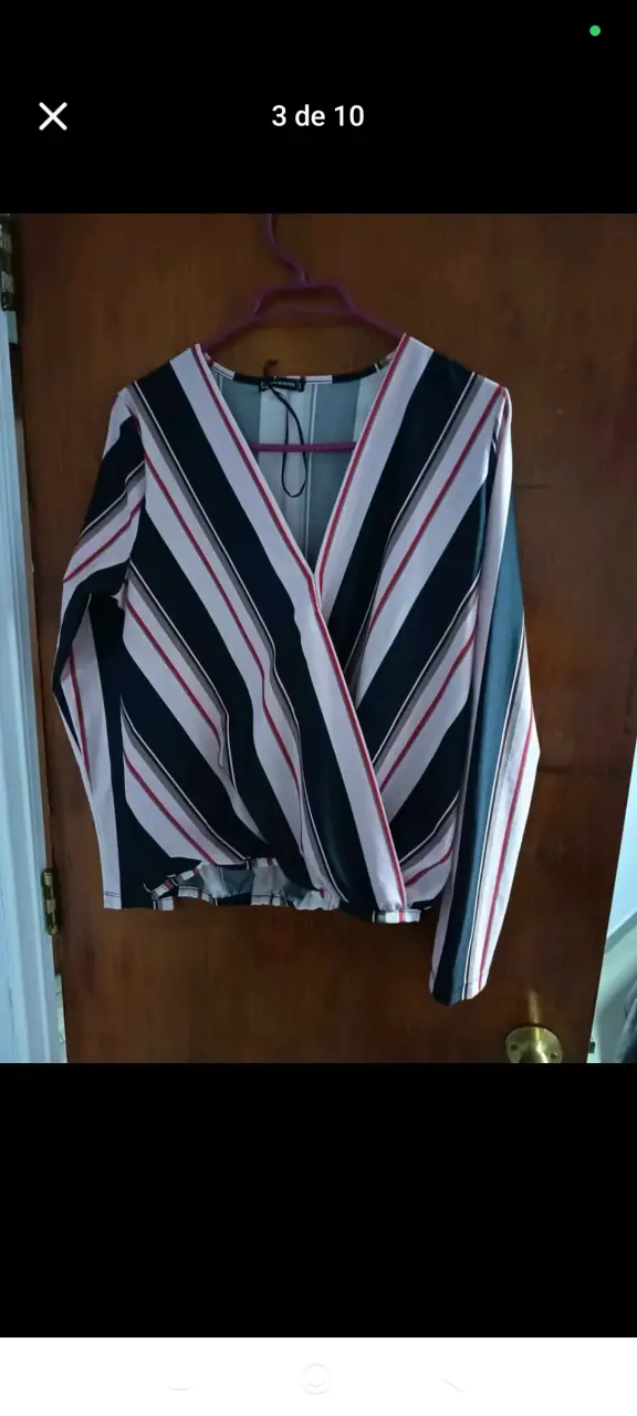 Blusa a rayas multicolor - 1