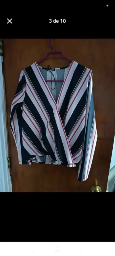 Blusa a rayas multicolor - miniatura 1