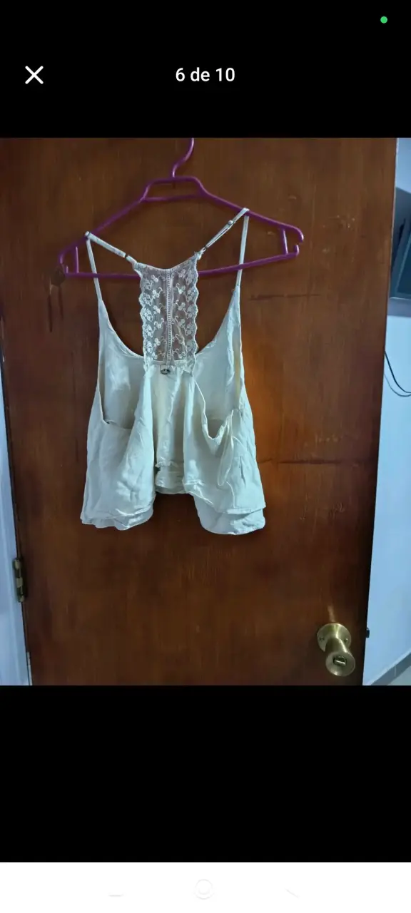 Blusa blanca con encaje - 2