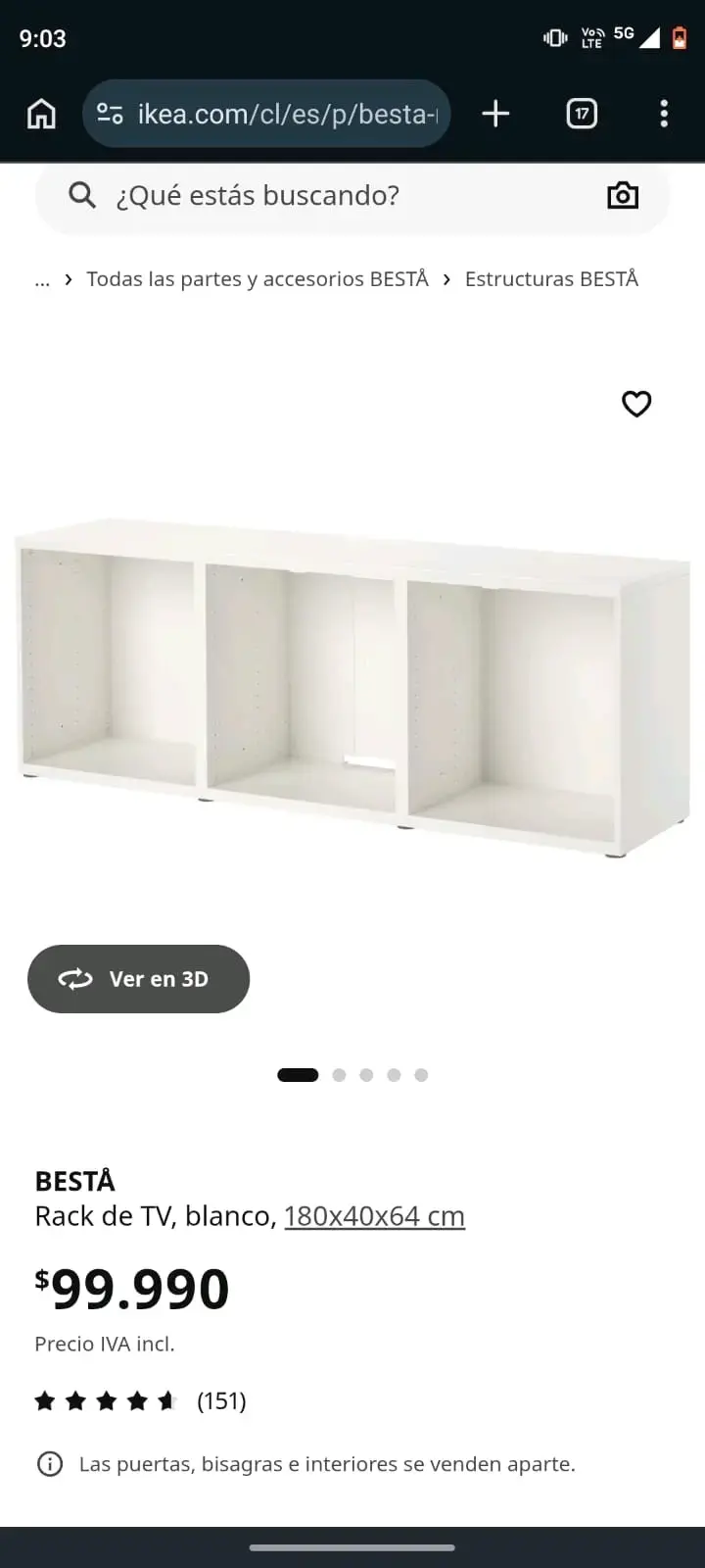 Rack de TV blanco BESTÅ - 2