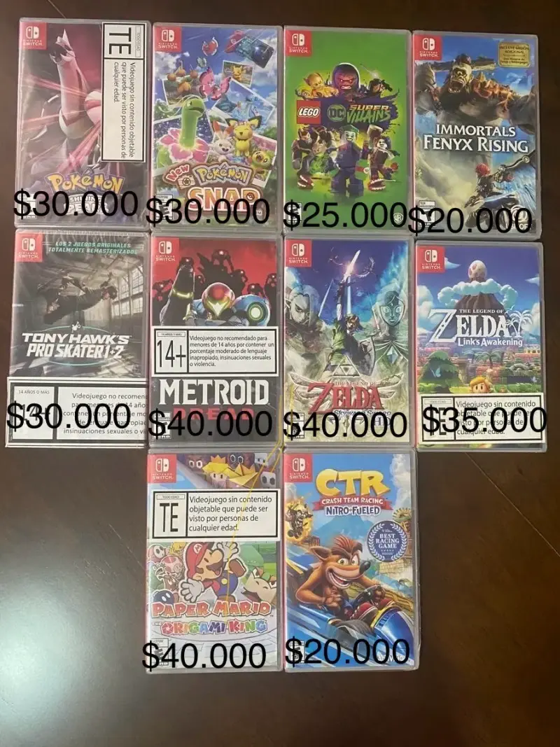 Colección de juegos Nintendo Switch