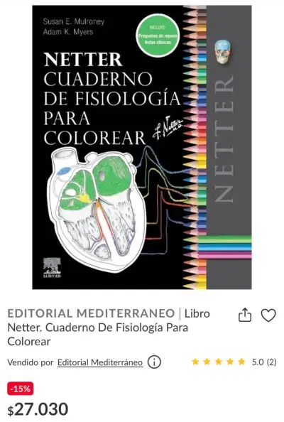 Cuaderno de fisiología para colorear Netter - miniatura 2