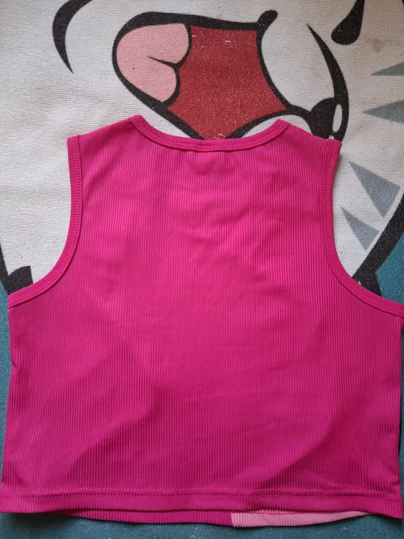 Polera sin mangas rosa Shein - 2