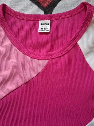 Polera sin mangas rosa Shein - miniatura 3