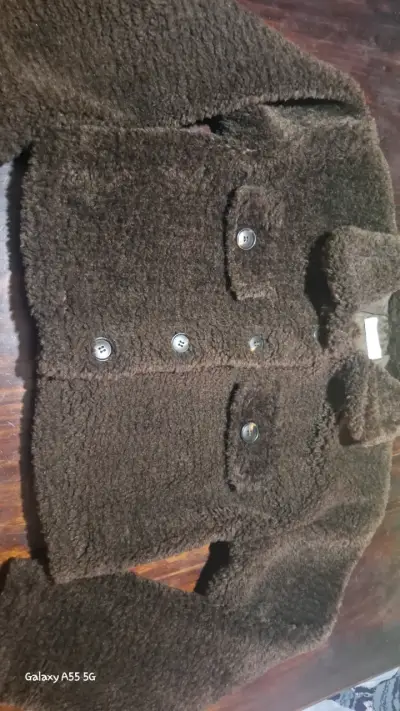 Chaqueta de lana marrón - miniatura 1