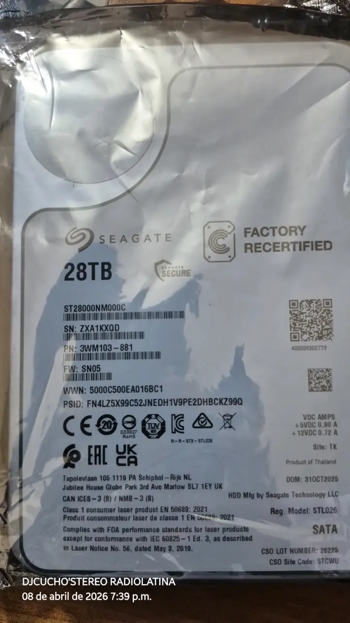 Disco duro Seagate 28TB recertificado - 1