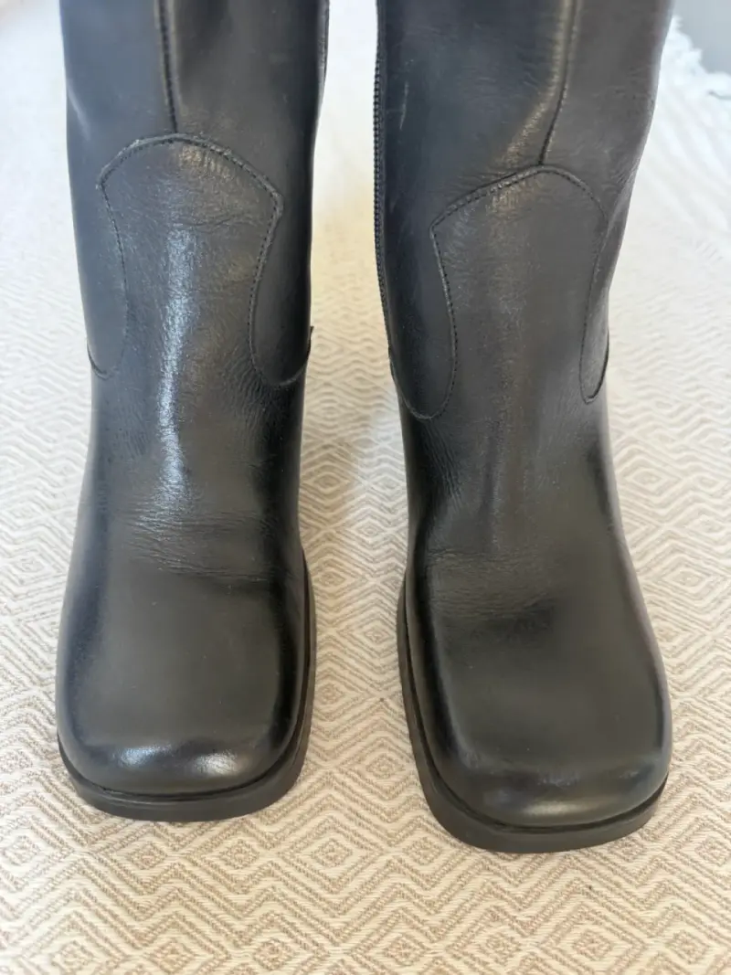 Botas TOMMY HILTIGER negras de cuero con tacón - 3