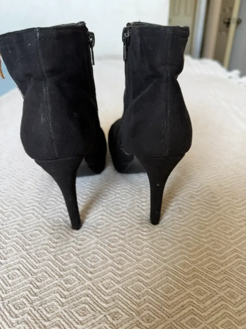 Botines negros con taco alto - 3