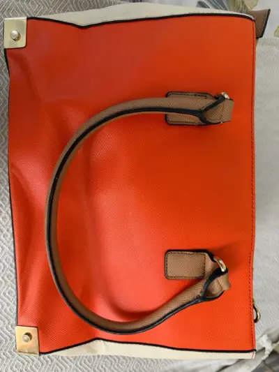 Bolso de mano naranja y beige ALDO. - miniatura 2