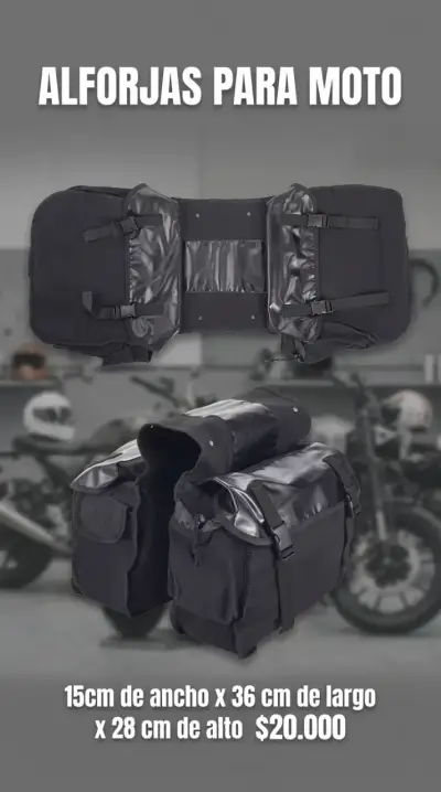 Alforjas para moto de Lona. - miniatura 1