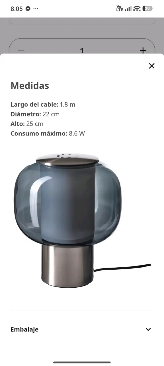 Lámpara de mesa moderna ikea - 2