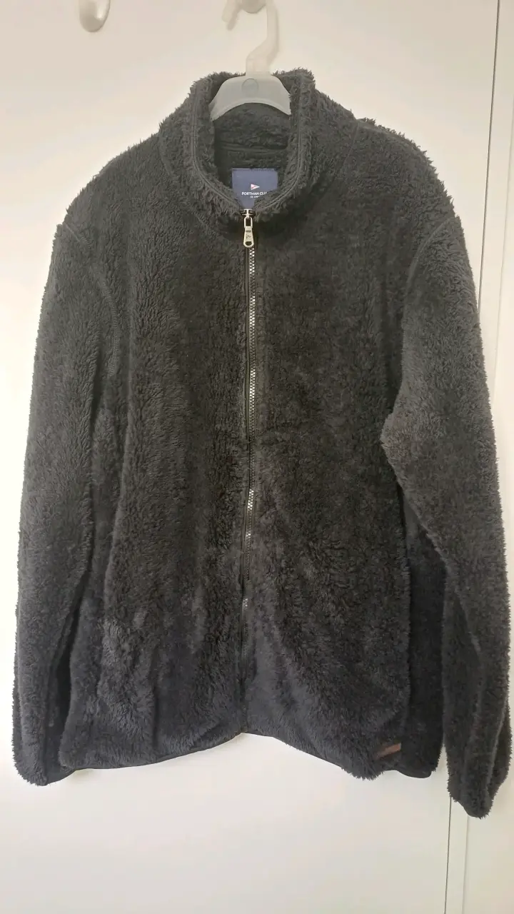 Chaqueta de polar negra con cierre - 3