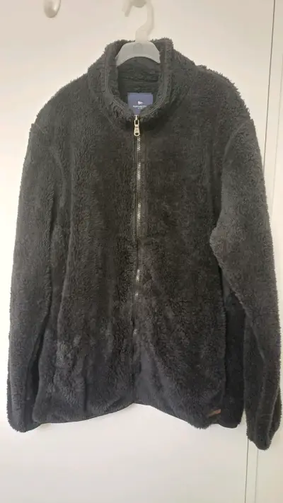Chaqueta de polar negra con cierre - miniatura 3