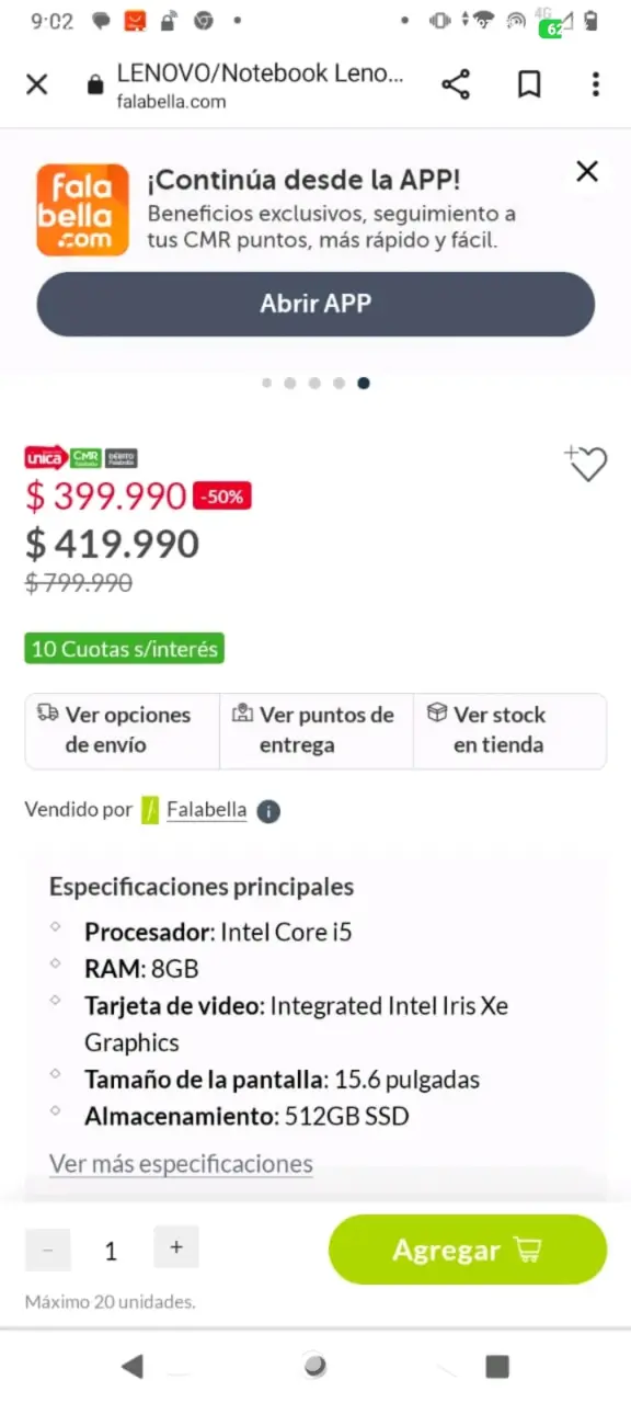 Notebook Lenovo Ideapad 5 Intel i5 - 2