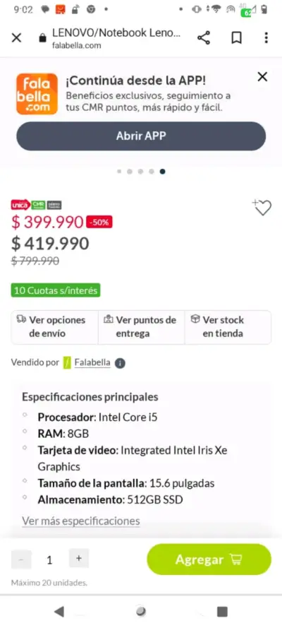 Notebook Lenovo Ideapad 5 Intel i5 - miniatura 2