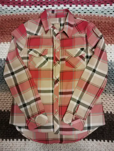 Camisa a cuadros roja y beige - miniatura 2