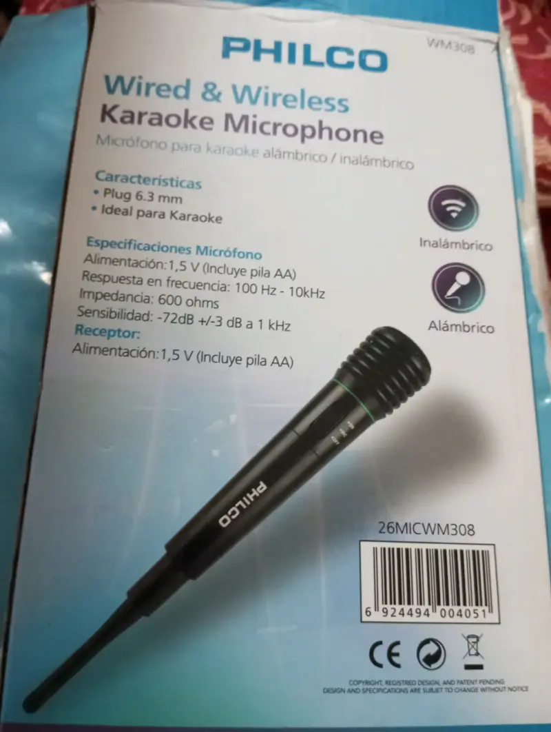 Micrófono Philco Dual (Inalámbrico / Cable) - Idea - 3