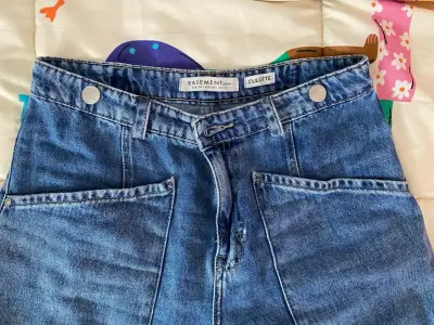 Jeans culotte azul Basement - miniatura 4