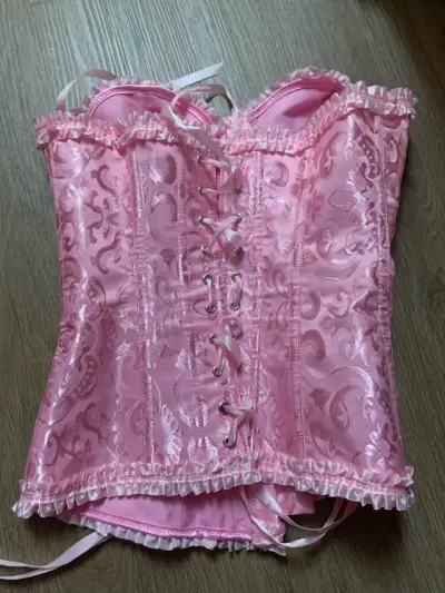 Corset rosa con encaje - miniatura 2
