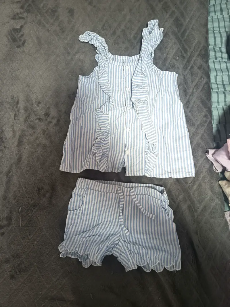Conjunto rayado niña  verano