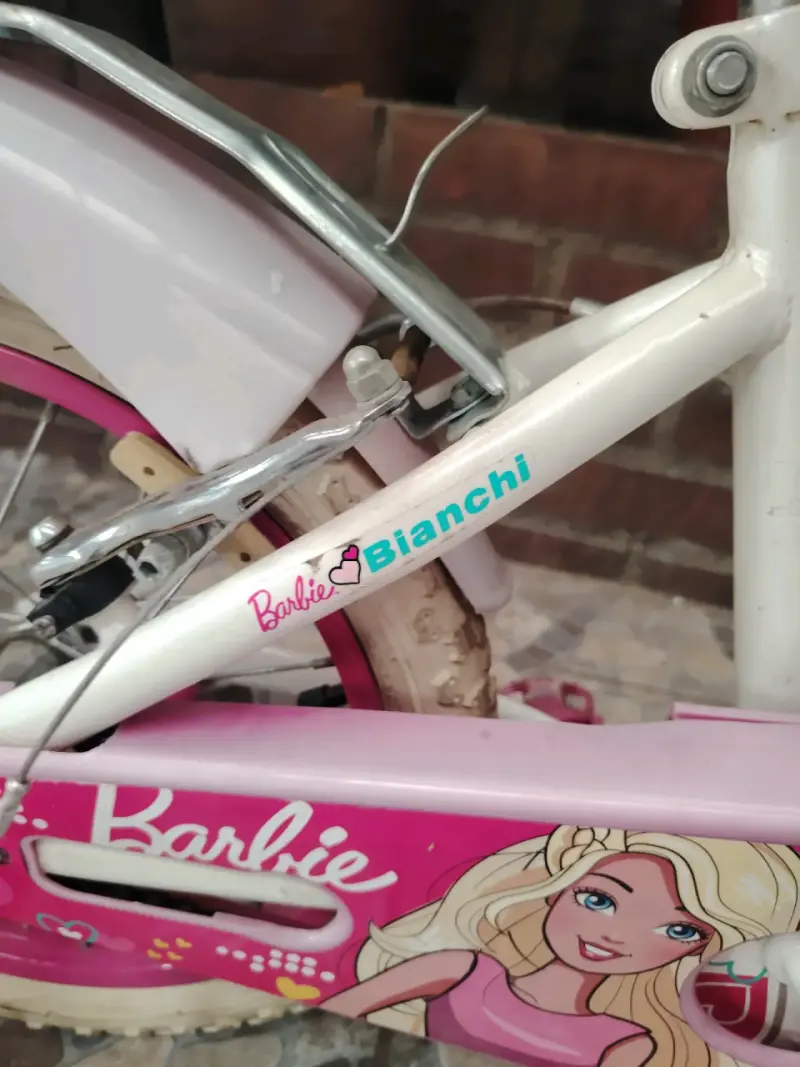 Bicicleta infantil Barbie rosada - 5