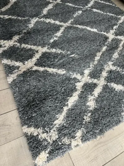 Alfombra estilo shaggy gris - miniatura 1