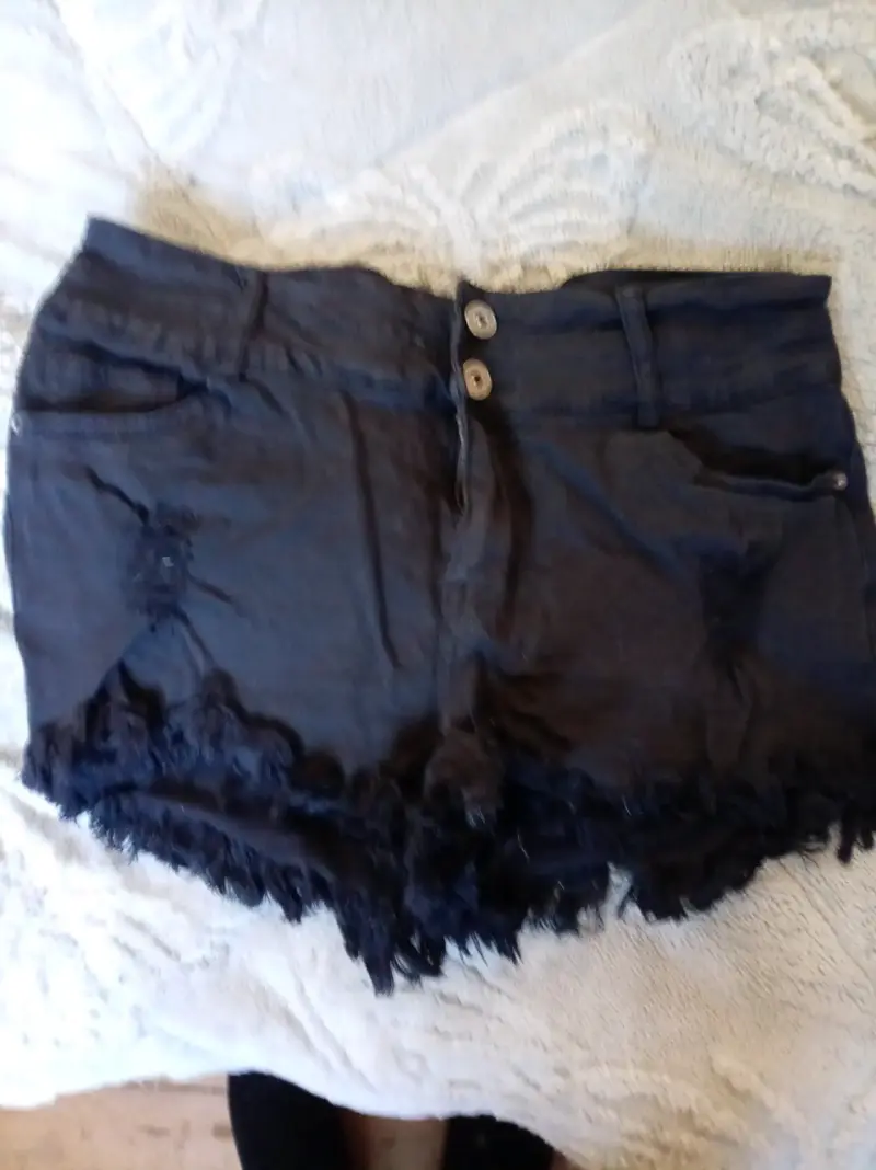 Shorts de mezclilla negros