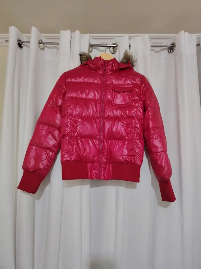 Chaqueta acolchada gris con negra - 6