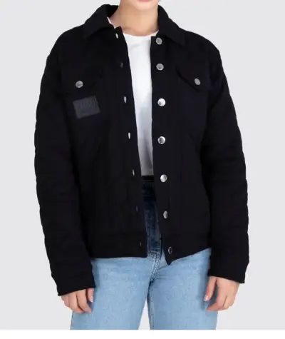 Chaqueta negra acolchada - miniatura 1