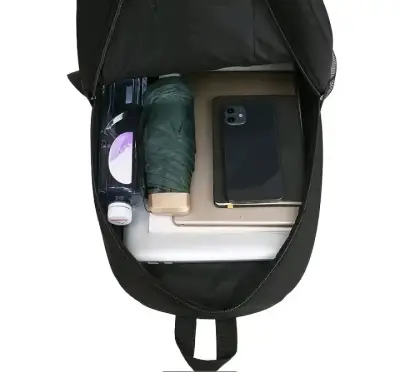 Mochila negra con logo Jingpin - miniatura 5