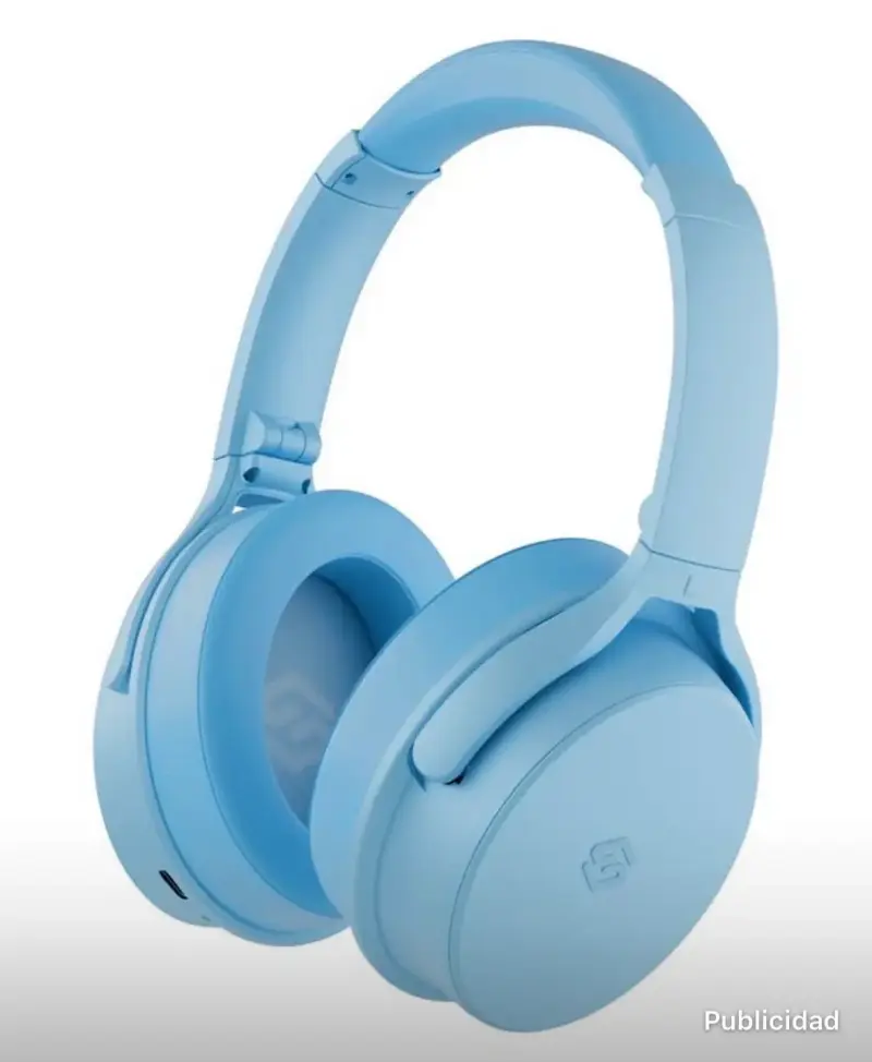 Audífonos bluetooth color celeste