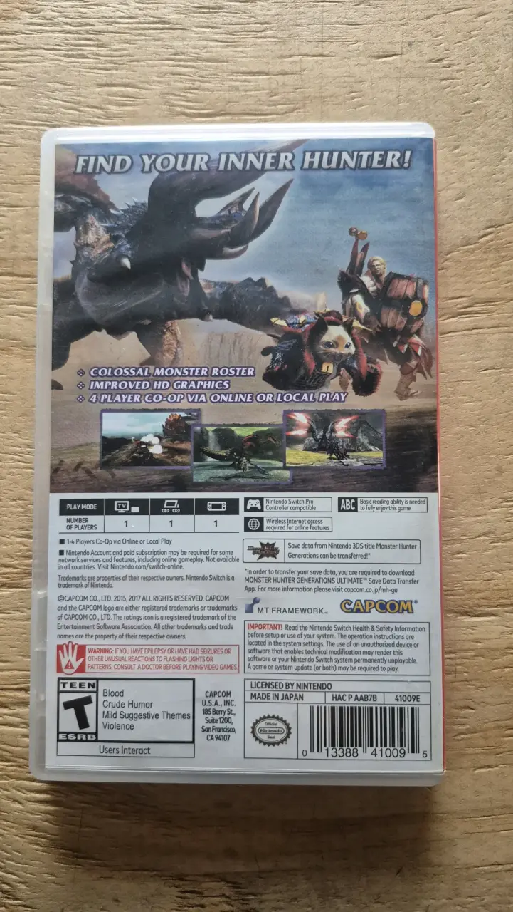 Juego Nintendo Switch Monster Hunter - 5
