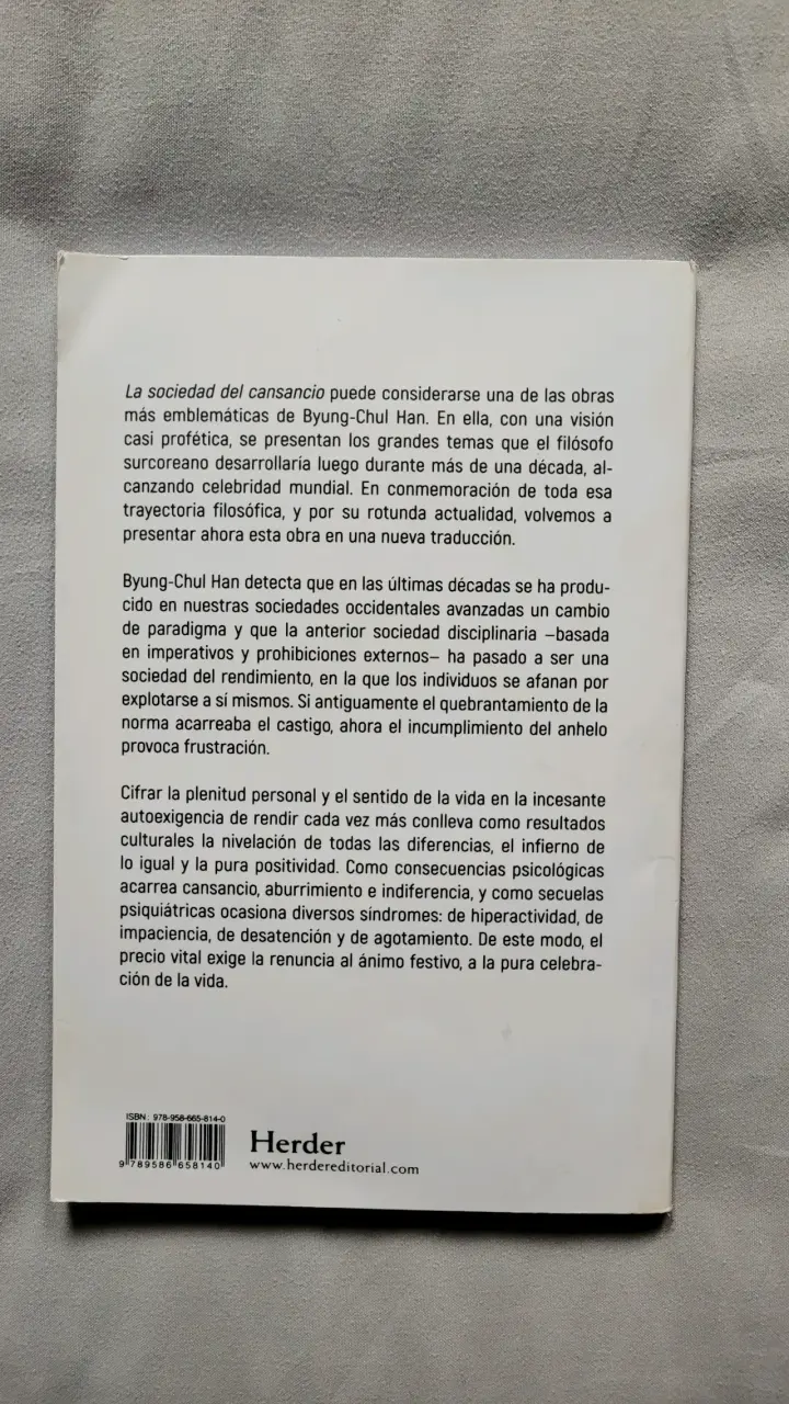 Libro La Sociedad del Cansancio - 2