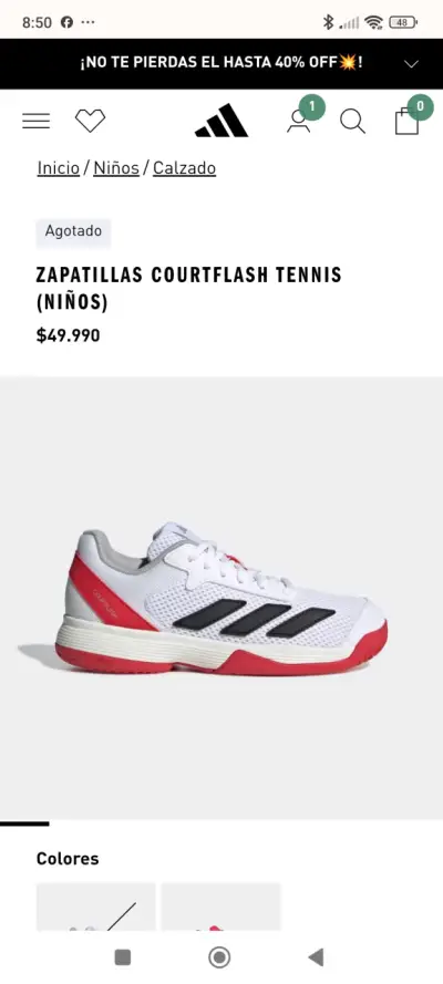 Zapatillas deportivas Adidas Courtflash - miniatura 4