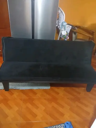 Sofá cama negro - miniatura 1