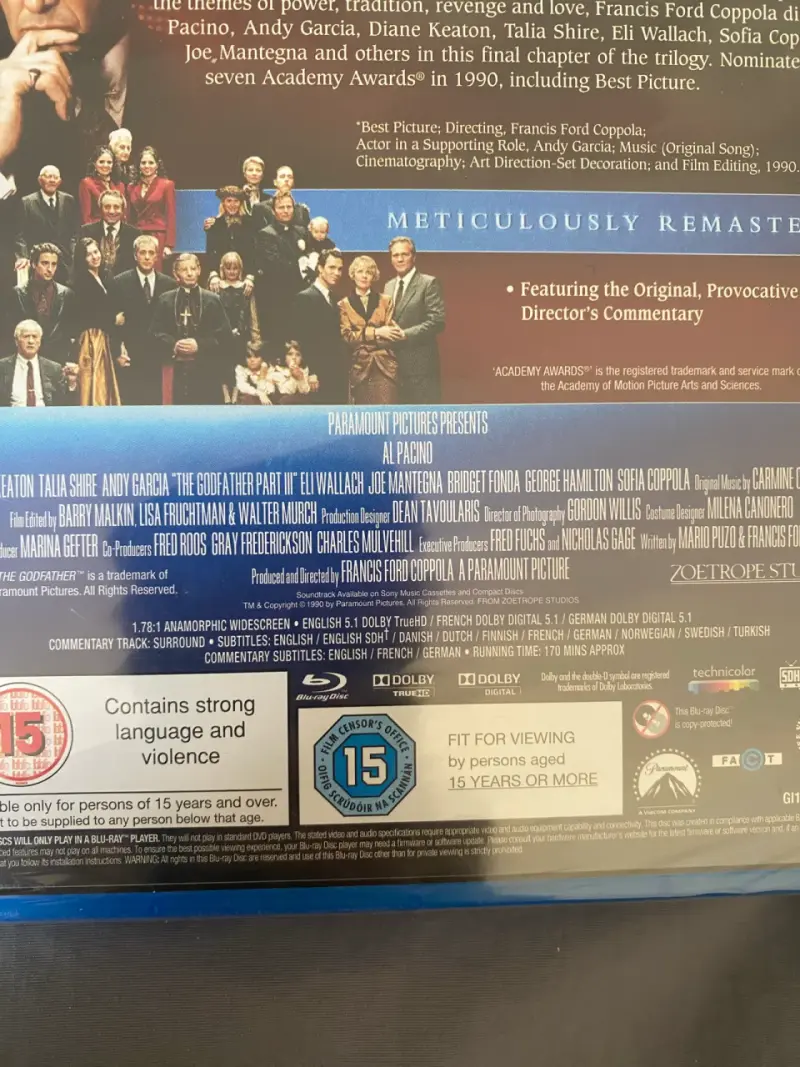 Blu-ray El Padrino Parte III - 3