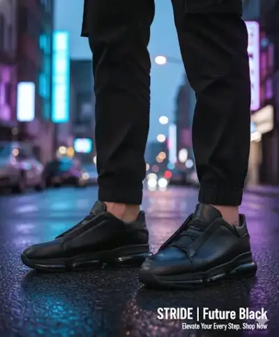 Zapatillas negras Stride Future - miniatura 1