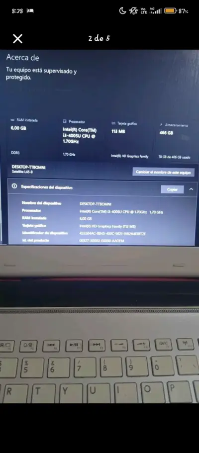 Notebook Toshiba Core i3 - miniatura 2