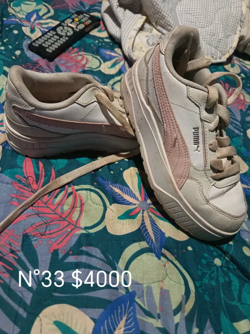 Zapatillas infantiles rosa N°32 - 5