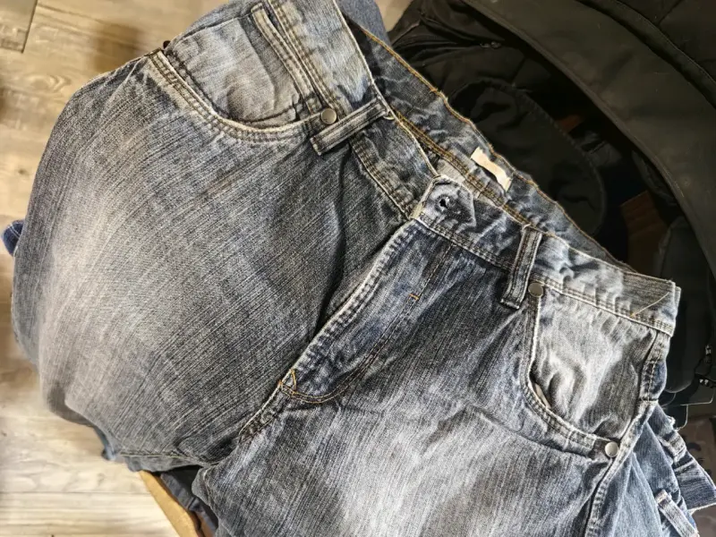 Jeans desgastados azul claro - 1