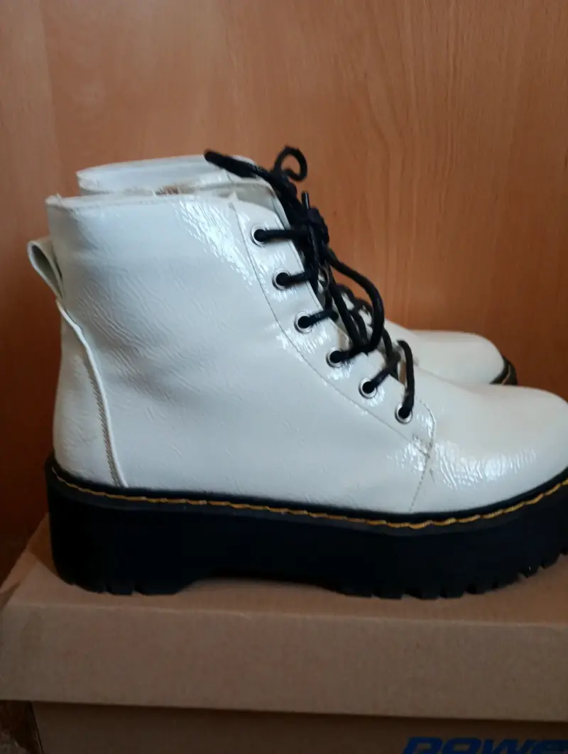 Botas blancas plataforma - 1