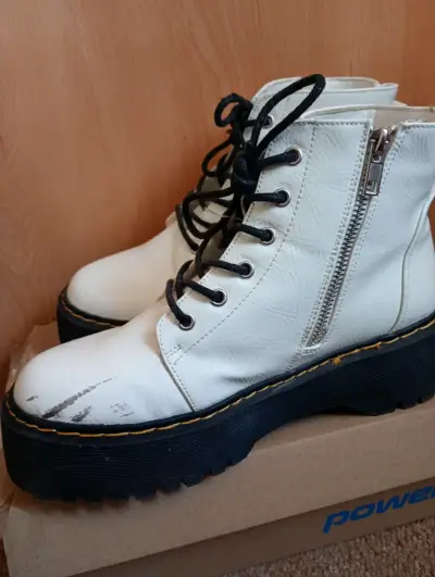 Botas blancas plataforma - miniatura 4