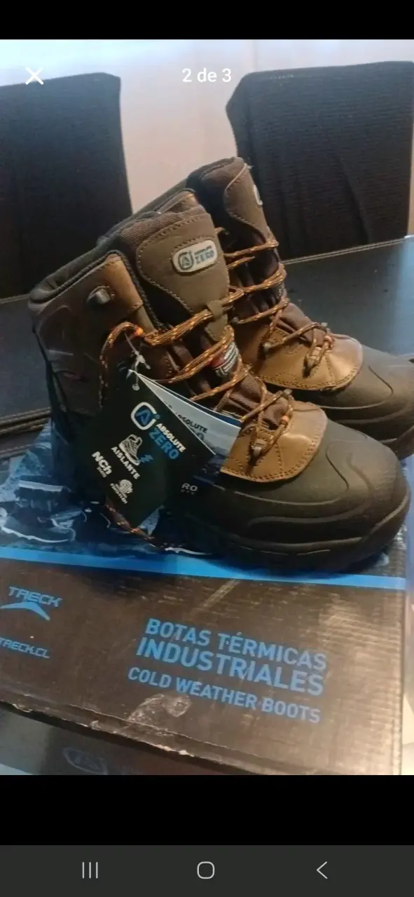 Botas térmicas de seguridad industriales marrón