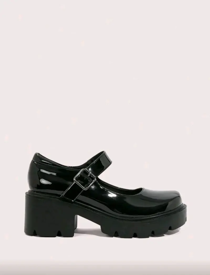 Zapatos charol negro con moño - 2