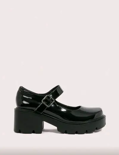 Zapatos charol negro con moño - miniatura 2