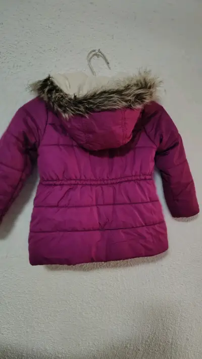 Parka morada infantil con capucha - miniatura 3